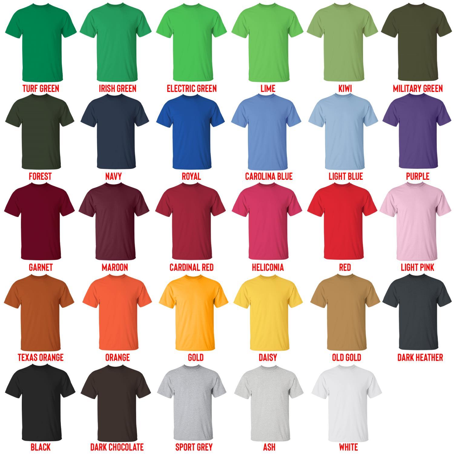 t shirt color chart - Toradora Merch