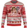 Merry Christmas ToraDora Ugly Christmas Sweater FRONTmockup - Toradora Merch