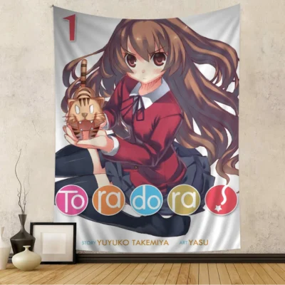 Aisaka & Cats Toradora Anime Tapestry