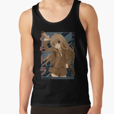 Taiga Aisaka Toradora Retro Blue Black Design Tank Top