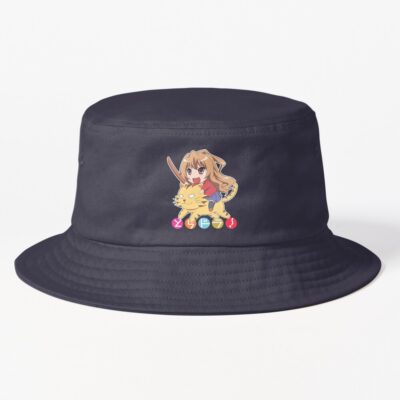Taiga Aisaka Chibi Riding Tiger Toradora Cute Anime Design Bucket Hat