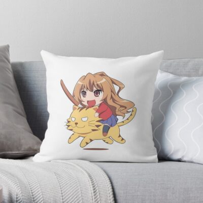 Toradora Taiga Aisaka Riding Cat Throw Pillow