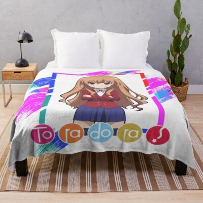 Toradora Colorful Design Throw Blanket