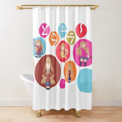 Toradora Bubble Shower Curtain