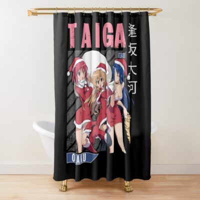 Taiga Aisak Christmas Art Shower Curtain