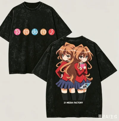 Toradora Retro Graphic Mineral Wash T Shirt