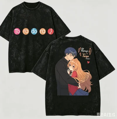 Toradora Vintage Design Mineral Wash T Shirt